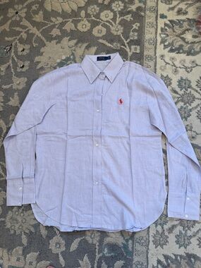 Polo by Ralph Lauren Light Lavender Button-Down Shirt with Red Pony